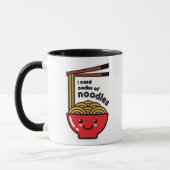 "I Need Noodles" Kawaii Ramen Bowl & Chopstick Tasse (Links)