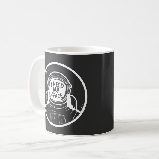 I NEED SPACE KAFFEETASSE (Vorderseite Links)