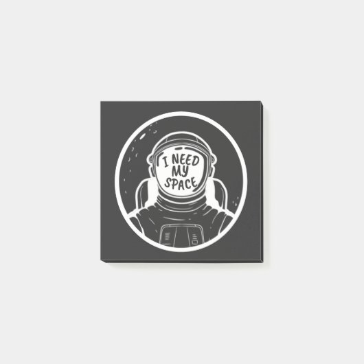 I NEED SPACE POST-IT KLEBEZETTEL (Vorderseite)