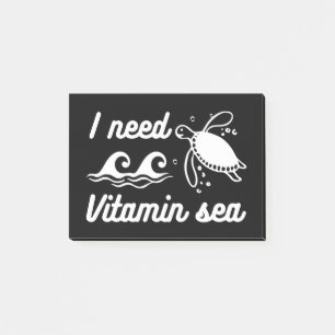 I Need Vitamin Sea Turtle Post-it Klebezettel