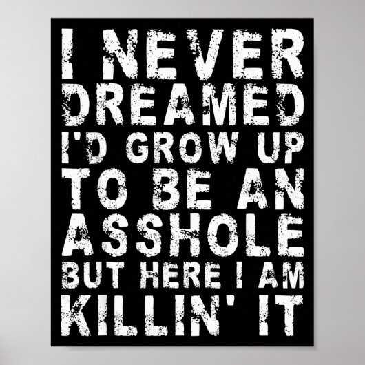 I Never Dreamed I'd Grow Up To Be An Hole, But Her Poster (Vorne)