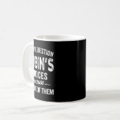 I Never Question Robin’s Choices - Robin D Name Kaffeetasse (Vorderseite Links)