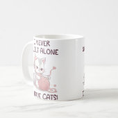 I Never Quilt Alone I Have Cats - Quilter Sewing Q Kaffeetasse (Vorderseite Links)