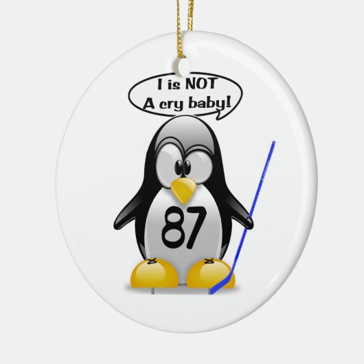 I nicht ist eine Schrei-Baby-Baum-Verzierung Keramikornament (Links)