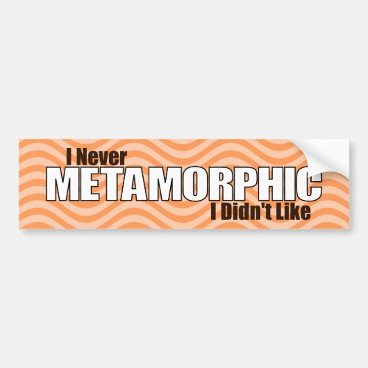 I nie metamorph mochte ich nicht (Orange) Autoaufkleber (Vorne)