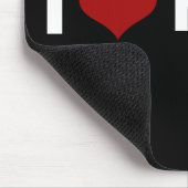 I nimmt Liebe Rot/Weiß in Beschlag Mousepad (Ecke)