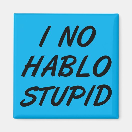 I No Hablo Stupid Magnet (Vorne)