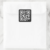 I ❤ NY — QR-Code invertiert Quadratischer Aufkleber (Tasche)