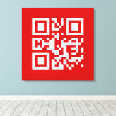I ❤ NY — QR-Code Leinwanddruck (Insitu (Holzboden))