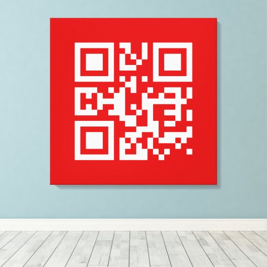 I ❤ NY — QR-Code Leinwanddruck (Insitu (Holzboden))