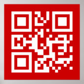 I ❤ NY — QR Code weiß Poster (Vorne)