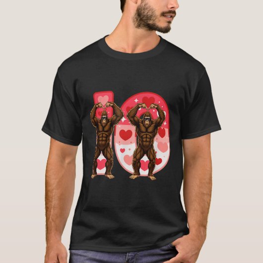 I-o Couples Matching Funny Bigfoot In Midwestern V T-Shirt (Vorderseite)