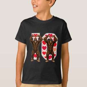 I-o Paare lustige Bigfoot in Midwestern V T-Shirt