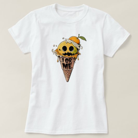 I ODER ME, niedlicher Eis T-Shirt (Design vorne)