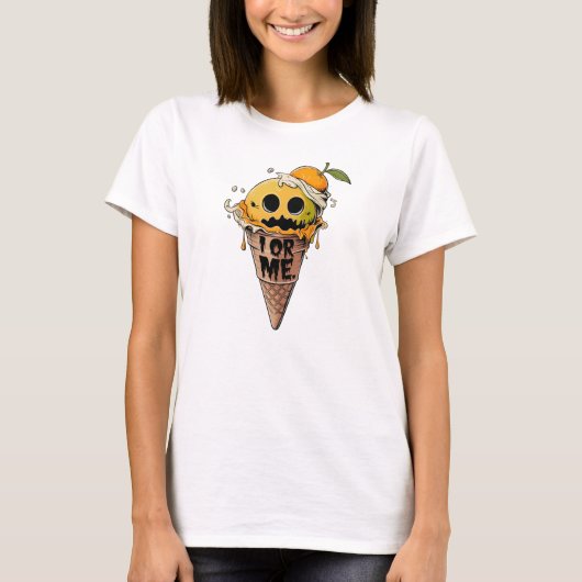 I ODER ME, niedlicher Eis T-Shirt (Vorderseite)