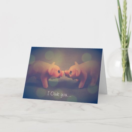 I Oink Sie - Valentinstag Feiertagskarte (Vorderseite)
