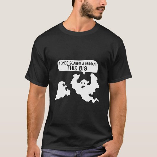 I Once Scared A Hu This Big Fishing Pun T-Shirt (Vorderseite)