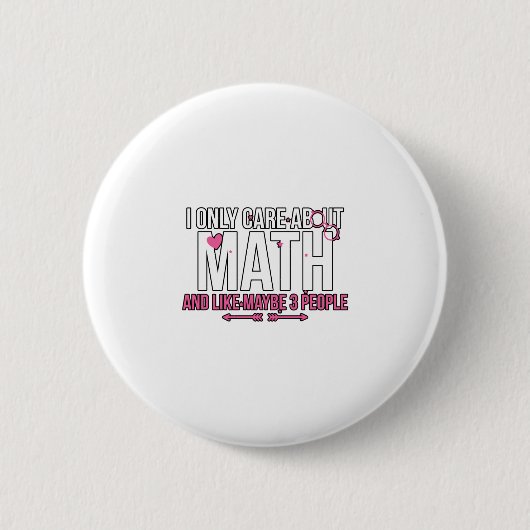 I Only Care About Math And Like Maybe 3 People Button (Vorderseite)