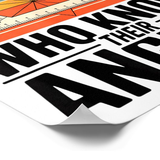 I Only Date People Who Know Their Angles Math Poster (Ecke)