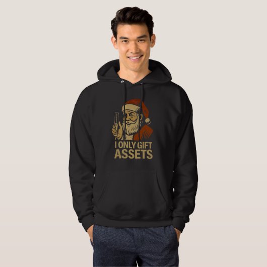 I Only Gift Assets™ Crypto Blockchain Santa Claus Hoodie (Vorne ganz)
