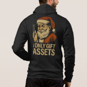 I Only Gift Assets™ Crypto Blockchain Santa Claus Hoodie (Rückseite)