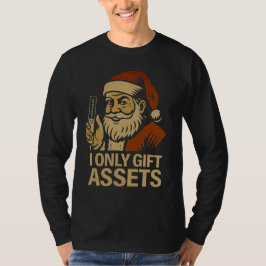 I Only Gift Assets™ Crypto Santa Web3 Weihnachts-D T-Shirt