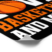 I Only Love Basketball And My Mom Valentine's Day Poster (Ecke)