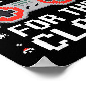 I Only Pause For The Claus Retro Video Game Christ Poster (Ecke)