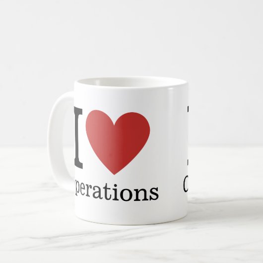 I ❤️ Operationen der Liebe - TASSE der Hauptabteil (Vorderseite Links)