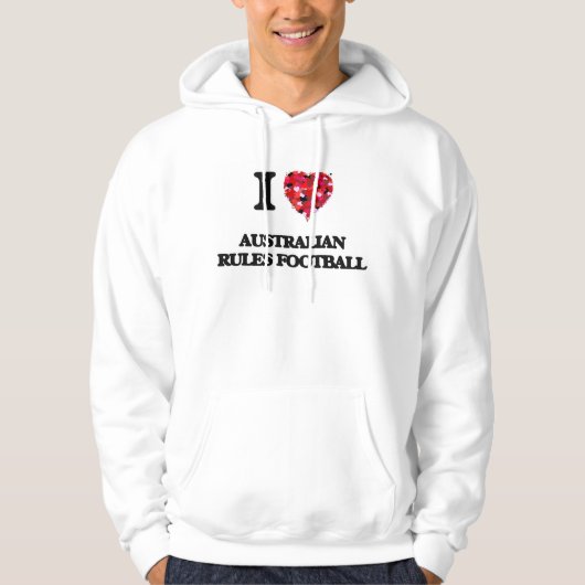 I ordnet Liebe-Australier Fußball an Hoodie (Vorderseite)