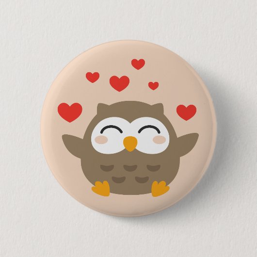 I Owl You Illustration Button (Vorderseite)