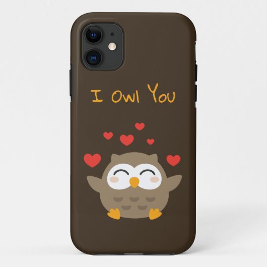 I Owl You Illustration Case-Mate iPhone Hülle (Rückseite)