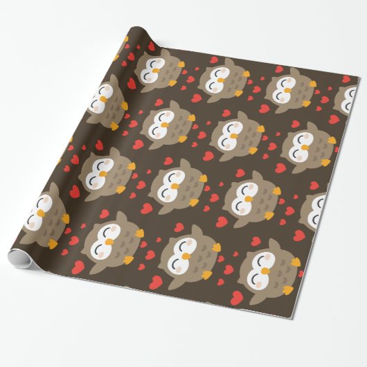 I Owl You Illustration Geschenkpapier (Ungerollt)