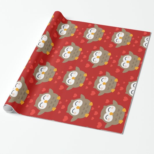 I Owl You Illustration Geschenkpapier (Ungerollt)