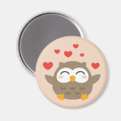 I Owl You Illustration Magnet (Vorderseite/Rückseite)