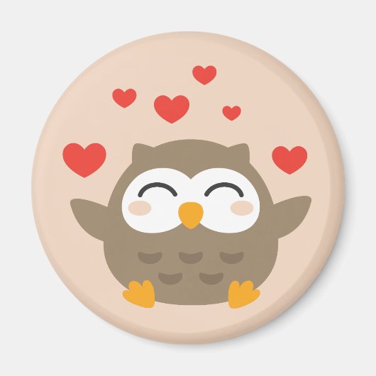 I Owl You Illustration Magnet (Vorne)