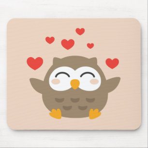 I Owl You Illustration Mousepad