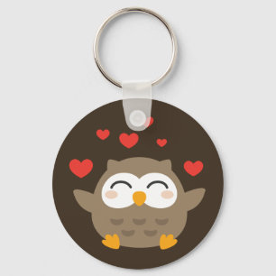 I Owl You Illustration Schlüsselanhänger