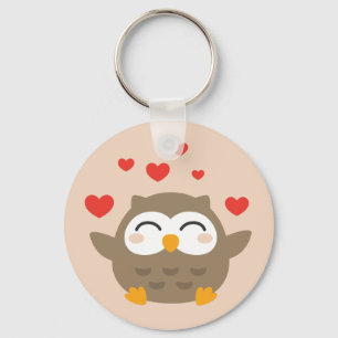 I Owl You Illustration Schlüsselanhänger