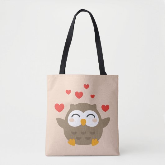 I Owl You Illustration Tasche (Vorderseite)