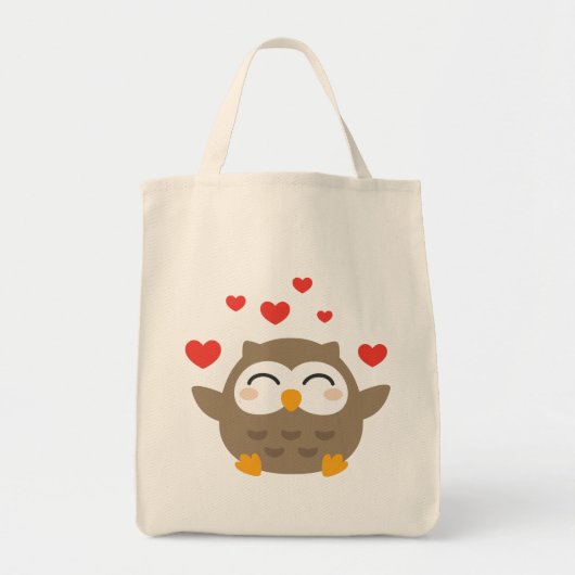 I Owl You Illustration Tragetasche (Vorne)