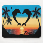 I Ozean-Sonnenuntergang-Palmen Herz-Hawaiis Mousepad (Vorne)