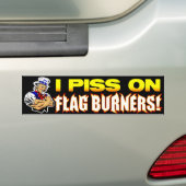I P*ss auf Flaggen-Brennern! Autoaufkleber (Auf Auto)