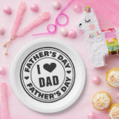 I Papierplatte Liebe-Vater-glückliche des Pappteller (Party)
