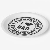 I Papierplatte Liebe-Vater-glückliche des Pappteller (Schrägansicht)