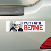 I Party mit Bernie - Autoaufkleber (Auf Auto)