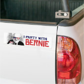 I Party mit Bernie - Autoaufkleber (Auf Lkw)