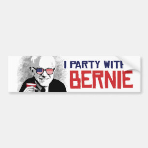 I Party mit Bernie - Autoaufkleber