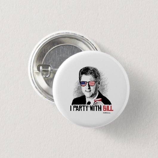 I Party mit Bill- - Clinton-Party-Tier Button (Vorne & Hinten)