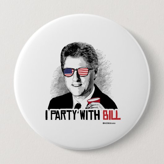 I Party mit Bill- - Clinton-Party-Tier Button (Vorderseite)